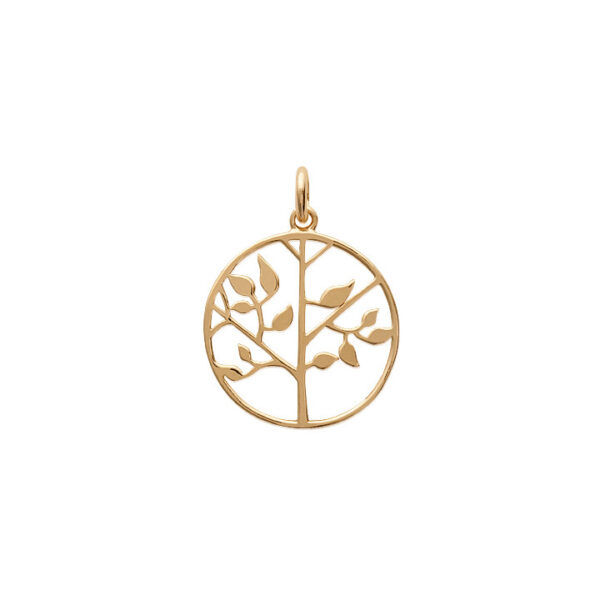 pendentif arbre de vie plaqué or femme