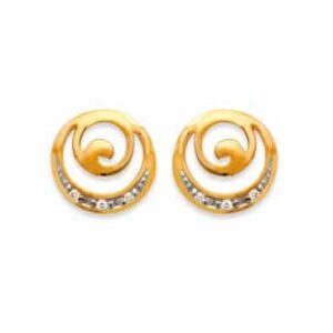 Boucles d'oreilles tourbillon plaqué or