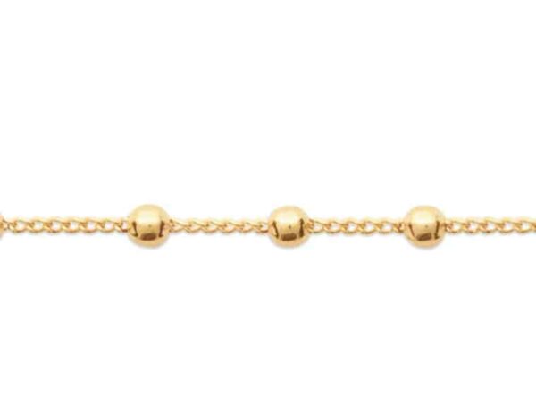 Bracelet fin multi-perles plaqué or