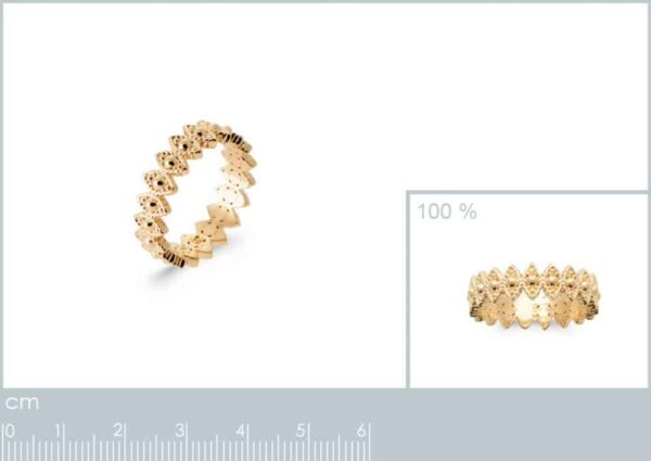 bague oeil plaqué or femme