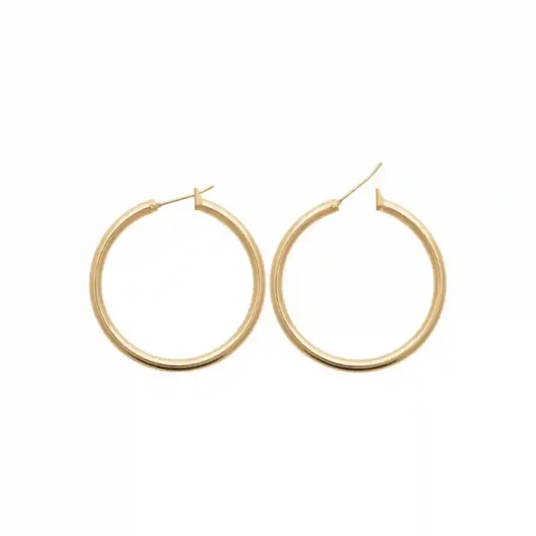 Boucles d'oreilles créoles 40 mm en plaqué or