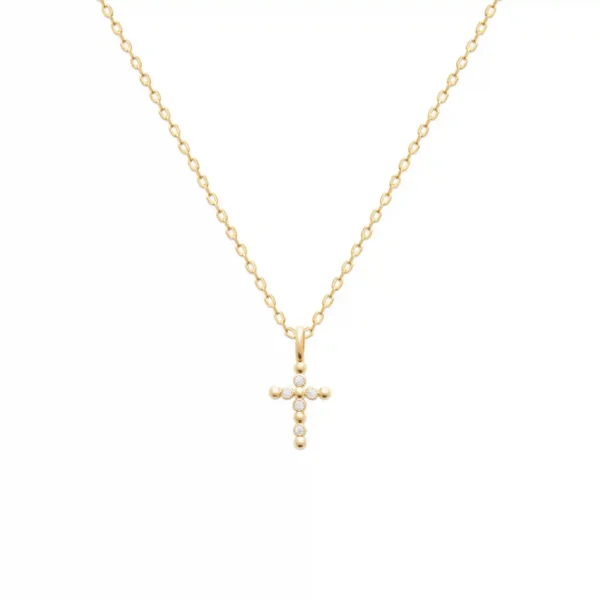 pendentif croix originale plaqué or