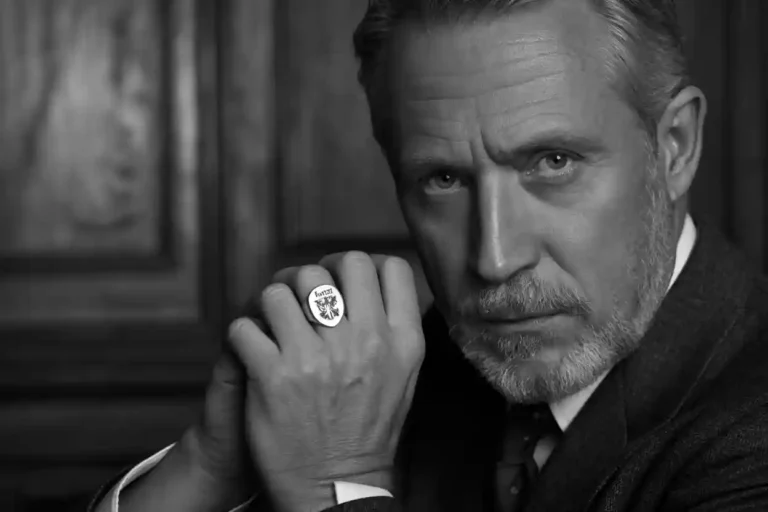 homme qui porte une bague chevalière